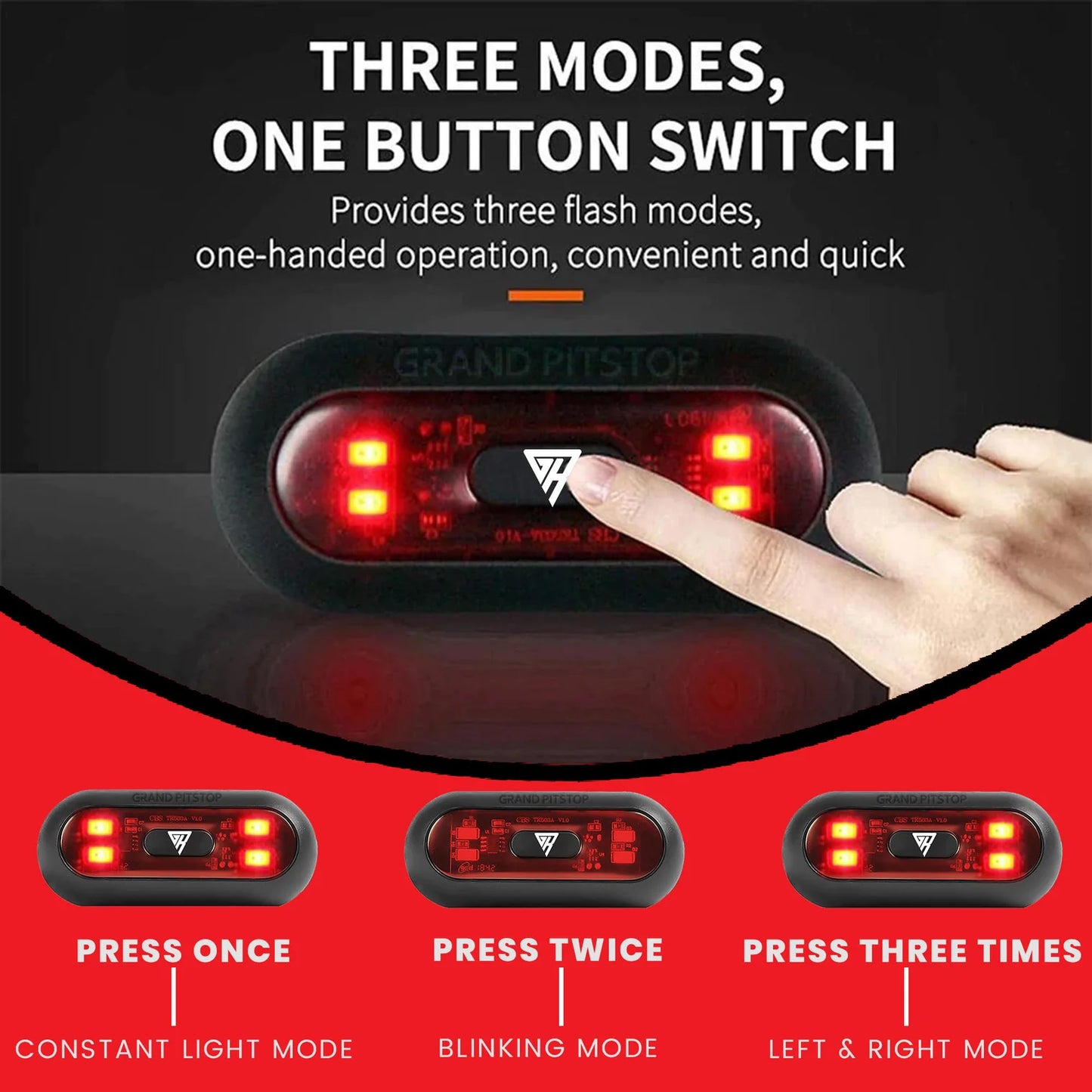 GRAND PITSTOP HELMET LED BLINKER