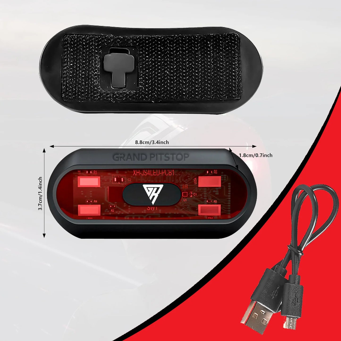 GRAND PITSTOP HELMET LED BLINKER