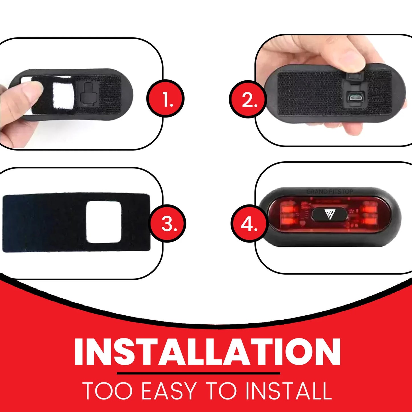 GRAND PITSTOP HELMET LED BLINKER