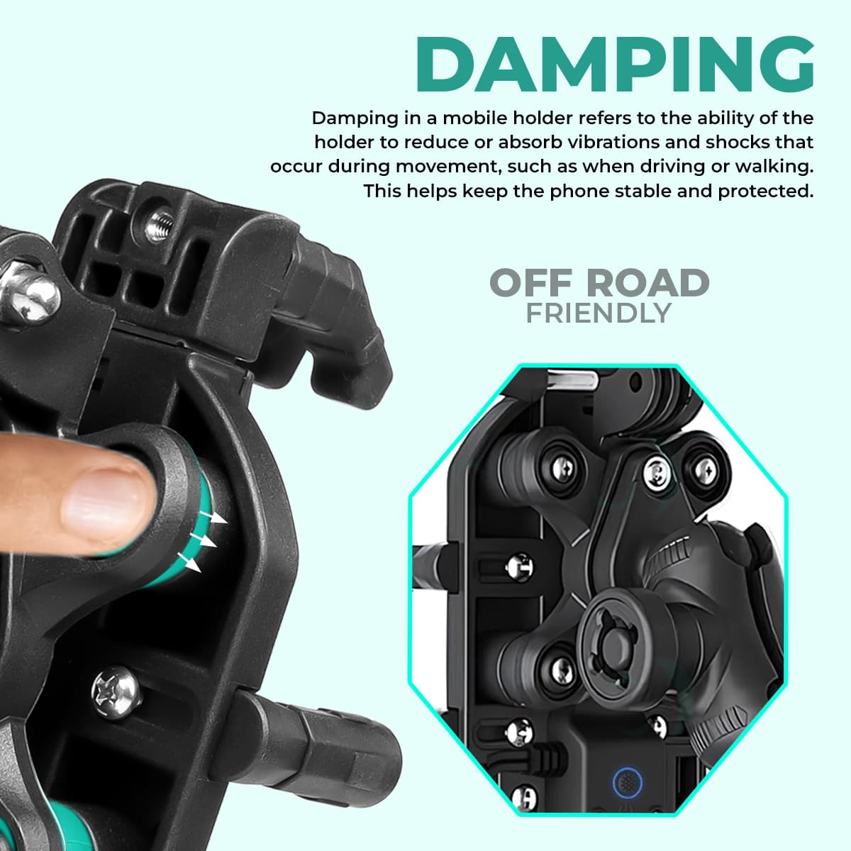 SIMTAC OCTAGRIP PRO WIRELESS CAHRGER & VIBRATION DAMPER