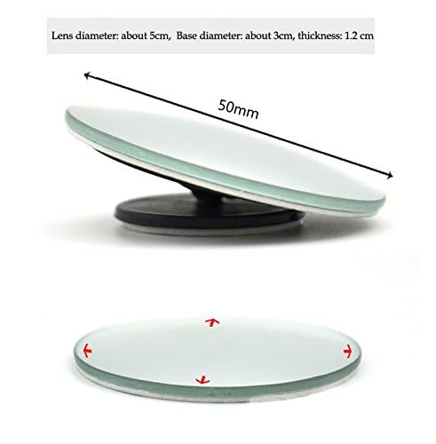 360 Degree Car Wide Angle Round Convex Blind Spot rear Mirror for Bikes/Motorcycle/Cars (Set of 2, 3R-057)