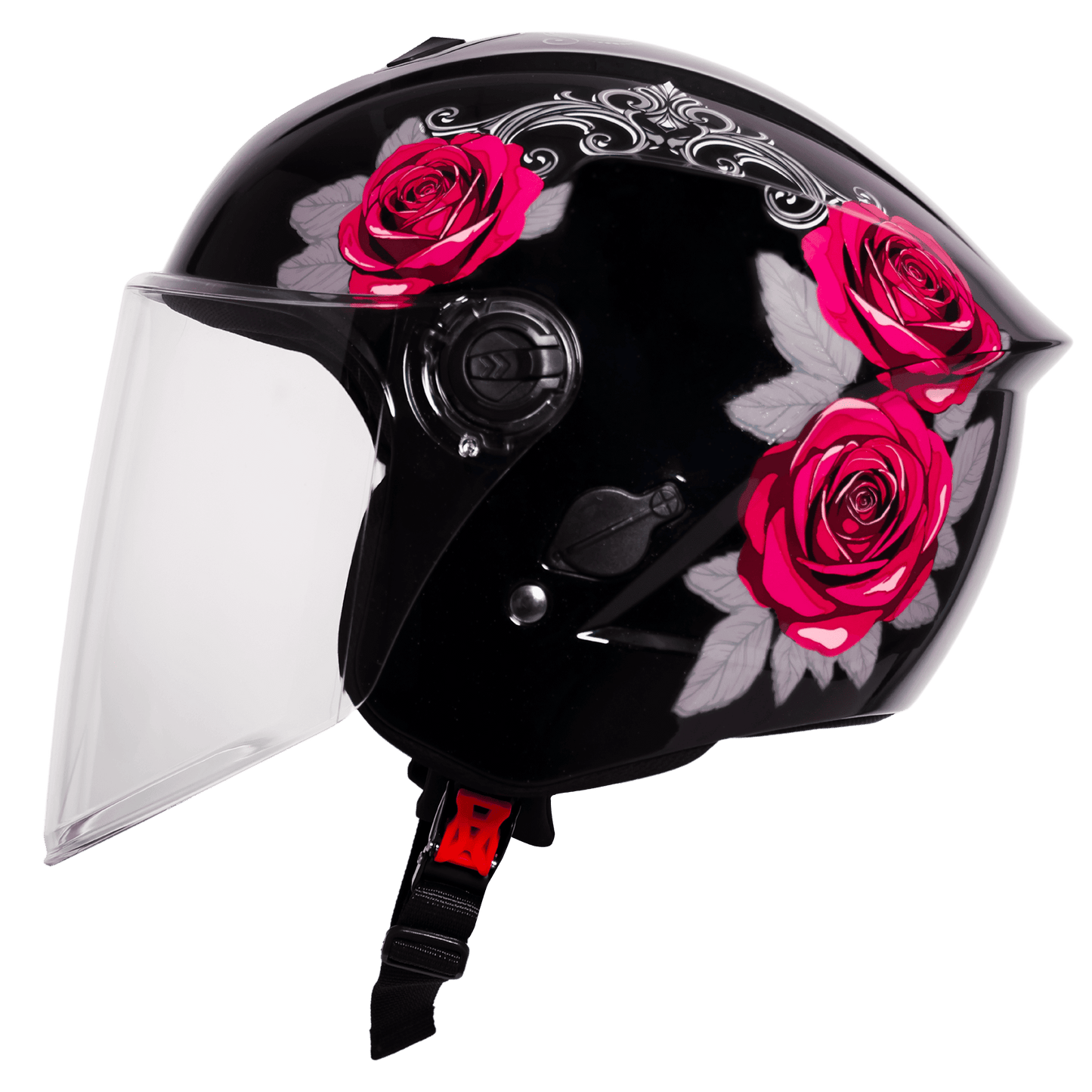 SBH-80 FR1 GLOSSY BLACK/PINK ROSE