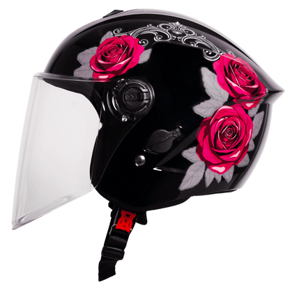 SBH-80 FR1 GLOSSY BLACK/PINK ROSE