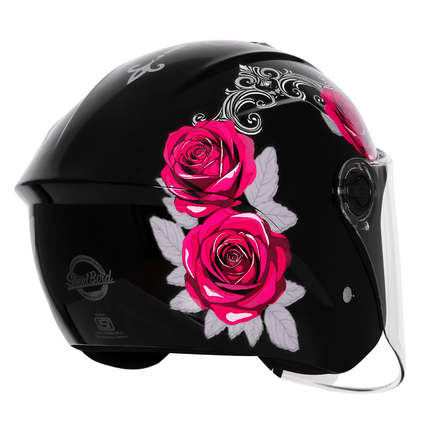 SBH-80 FR1 GLOSSY BLACK/PINK ROSE