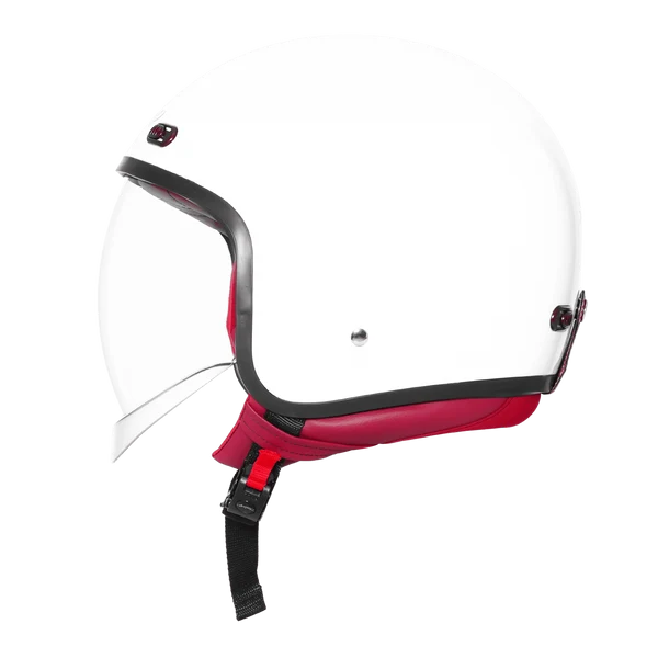 STEELBIRD SBH-67 VINTAGE DOT 5.O HELMET - GLOSSY WHITE