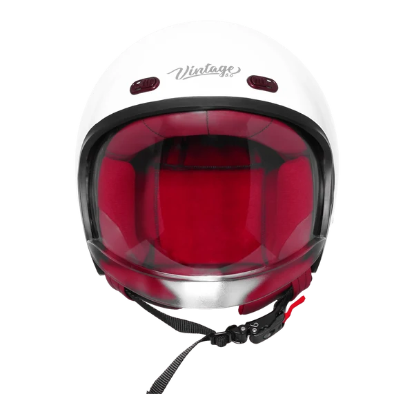 STEELBIRD SBH-67 VINTAGE DOT 5.O HELMET - GLOSSY WHITE