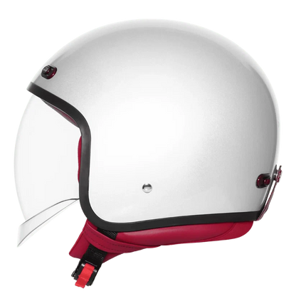 STEELBIRD SBH-67 VINTAGE DOT 5.O HELMET - GLOSSY SILVER