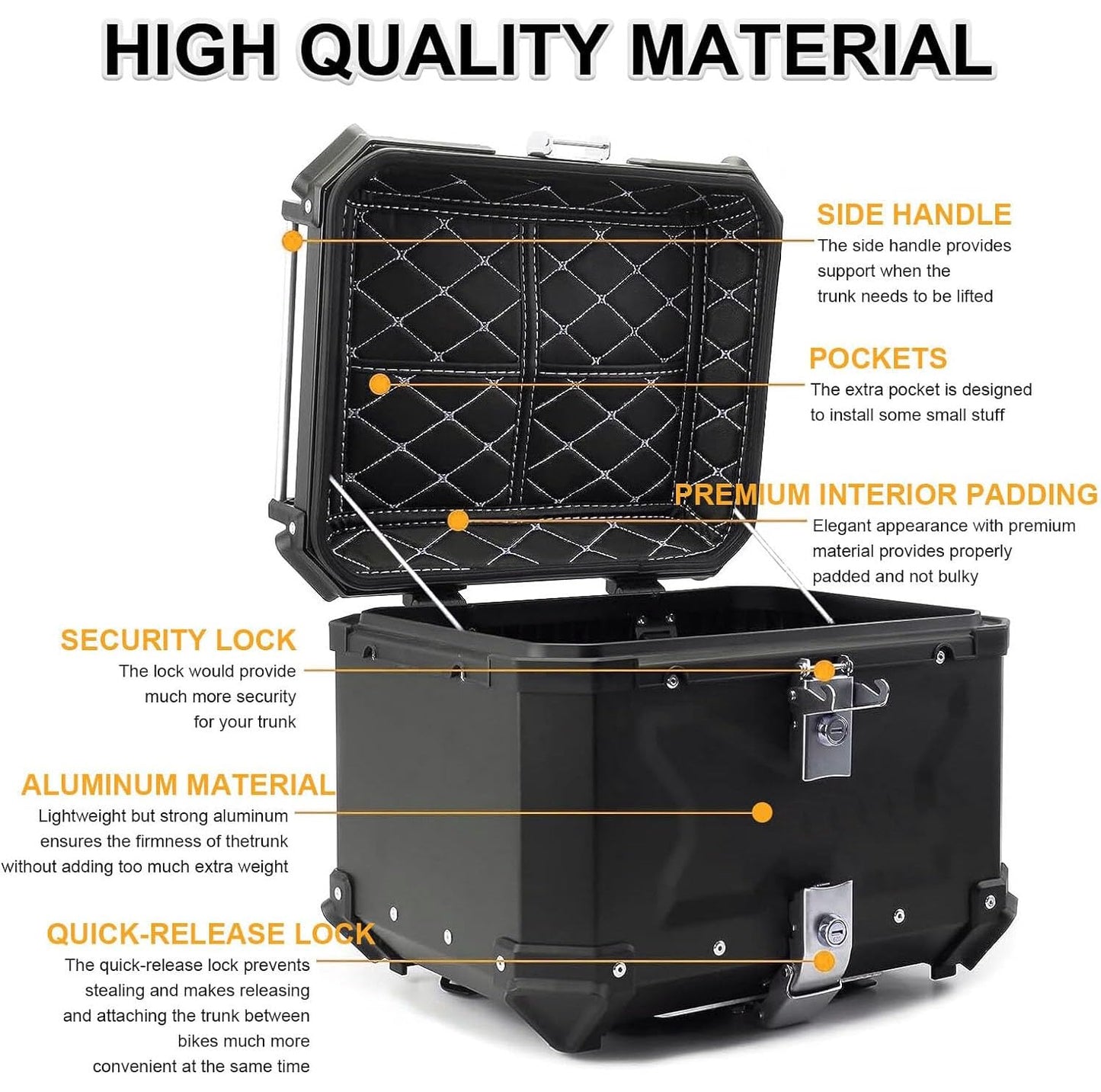 PREMIUM ALUMINIUM TOP BOX 45L X TYPE