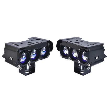 FOG LAMP DK300 PROJECTOR TRIPLE LENS WITH DUAL LIGHT COLORS (YELLOW AND WHITE)