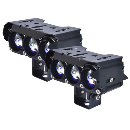 FOG LAMP DK300 PROJECTOR TRIPLE LENS WITH DUAL LIGHT COLORS (YELLOW AND WHITE)