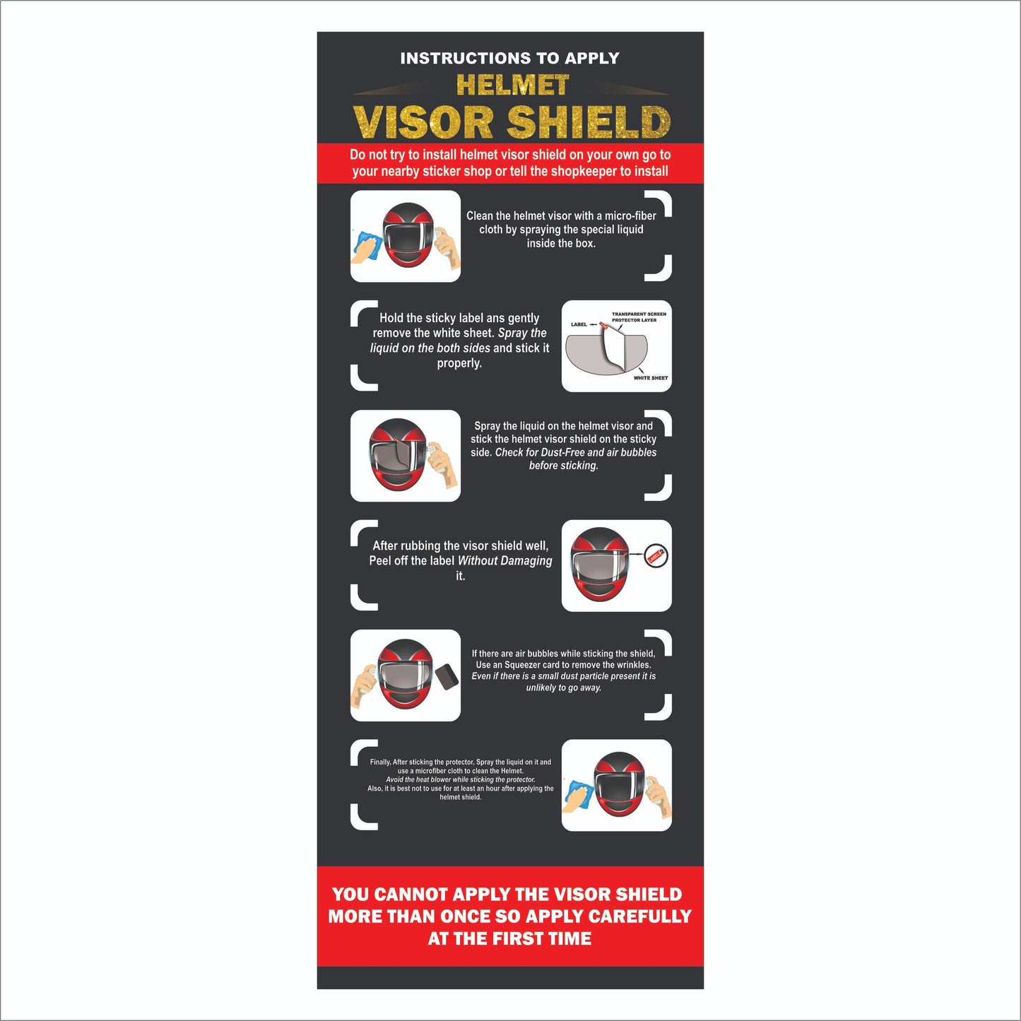 HELMER VISOR SHIELD SUTAIBLE FOR ALL BRAND HELMETS