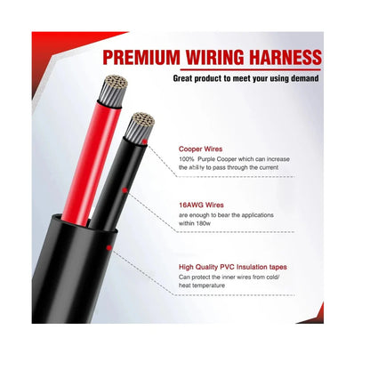 Wiring Harness Kit with Flash Mode and Canbus - Foglight Wiring Harness Kit